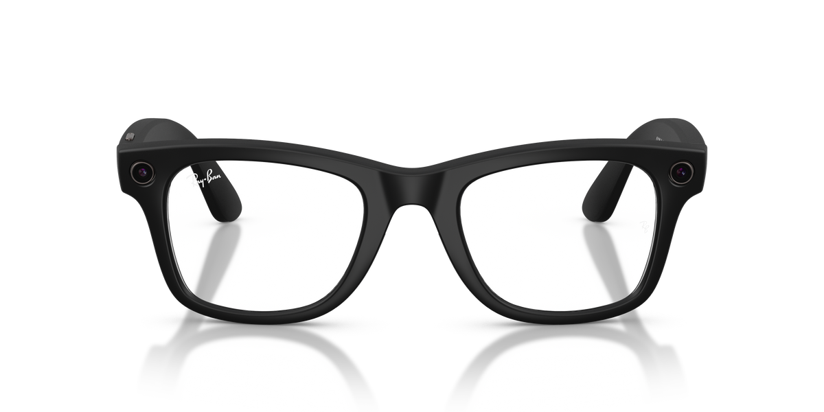 Ray-Ban Wayfarer smart glasses, front view