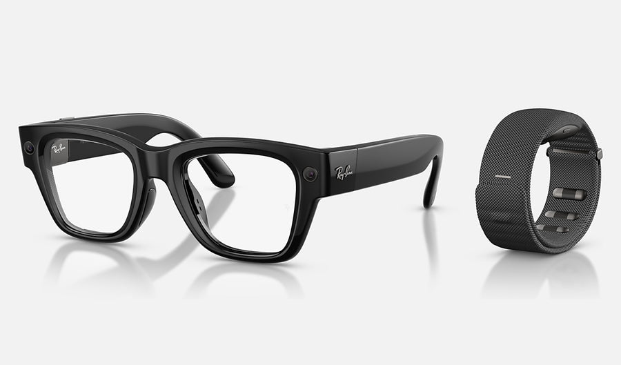 Ray-Ban Display smart glasses, front view